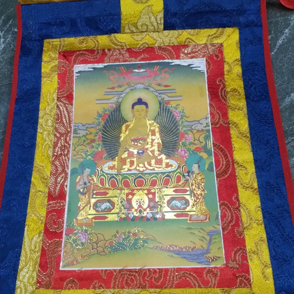 Tranh Thangka Bổn Sư Thích Ca Mâu Ni Phật_35x20cm